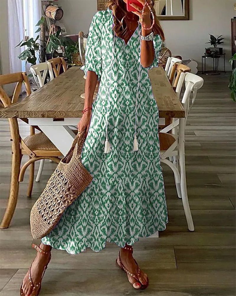 Ingrid | Άνετο Boho-Midi-Φόρεμα