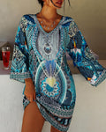 Kerstin | Ζωντανό εκτυπωμένο Boho φόρεμα