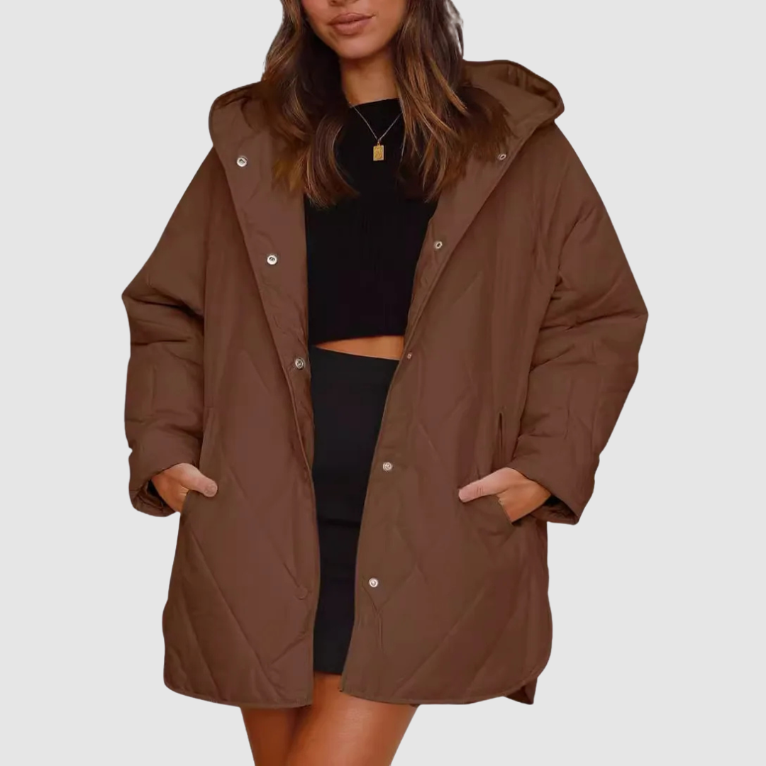 Christiane - Χειμερινό παλτό oversized με κουκούλα
