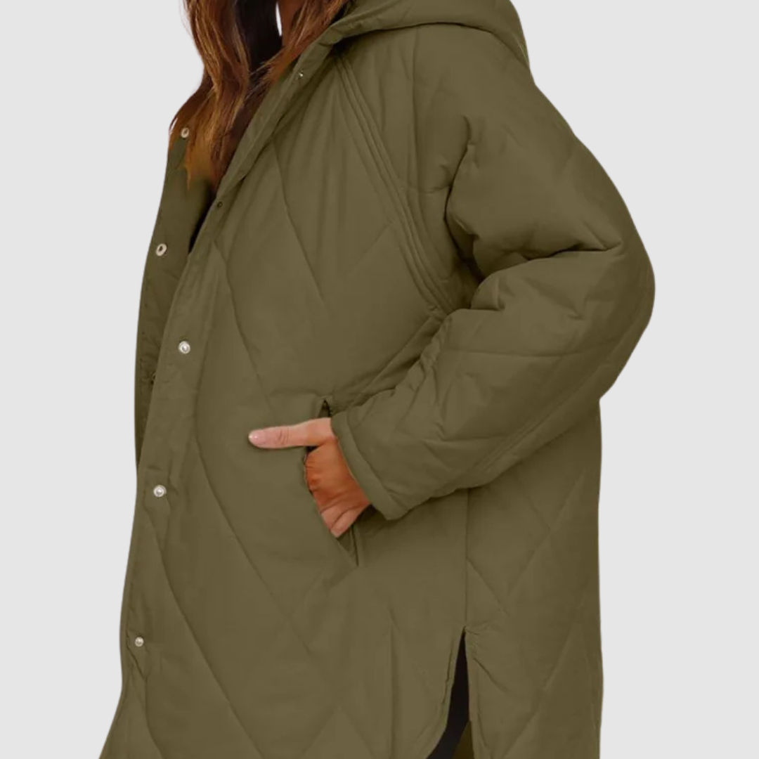 Christiane - Χειμερινό παλτό oversized με κουκούλα