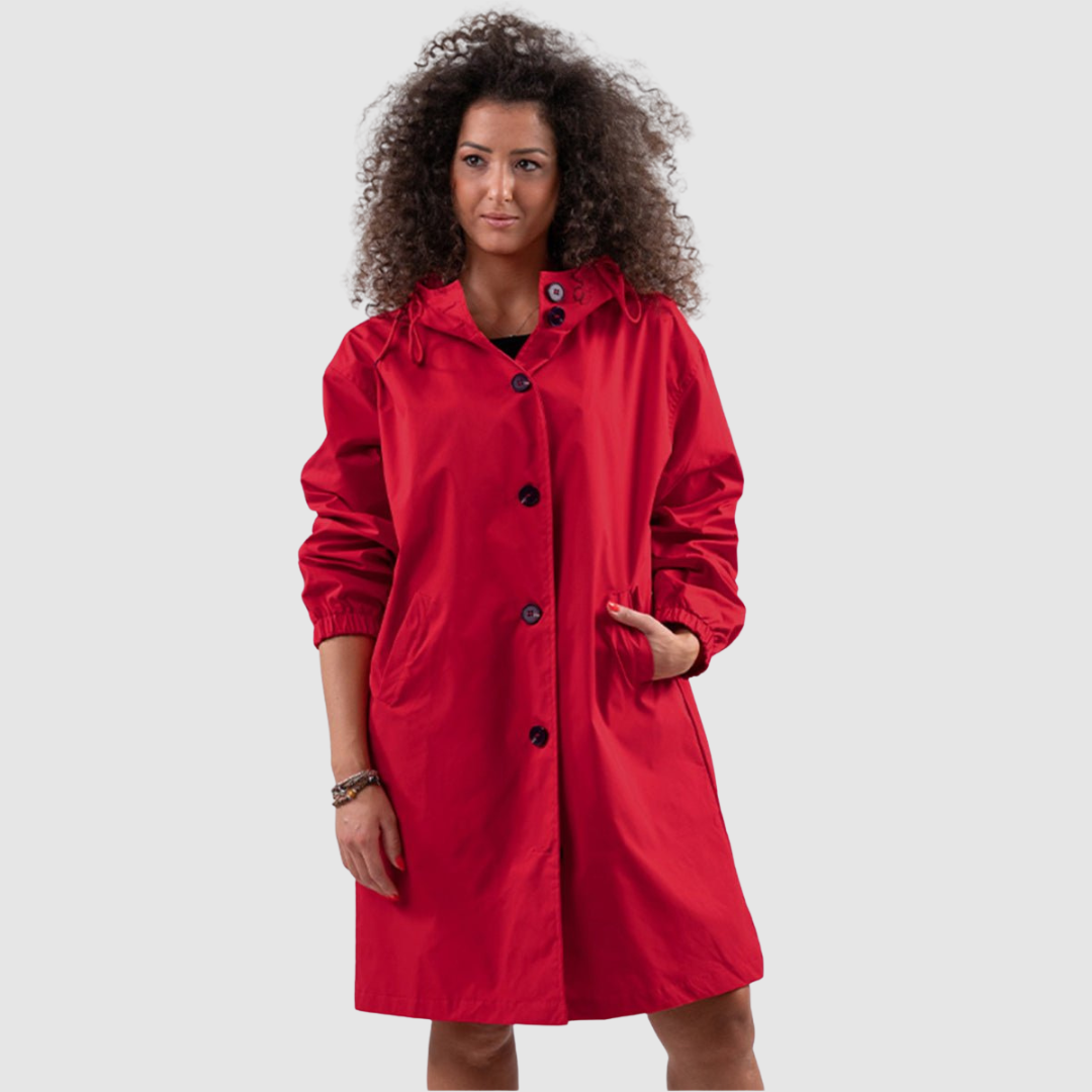 Ulrike | Αδιάβροχο Oversize Παλτό σε Κόκκινο