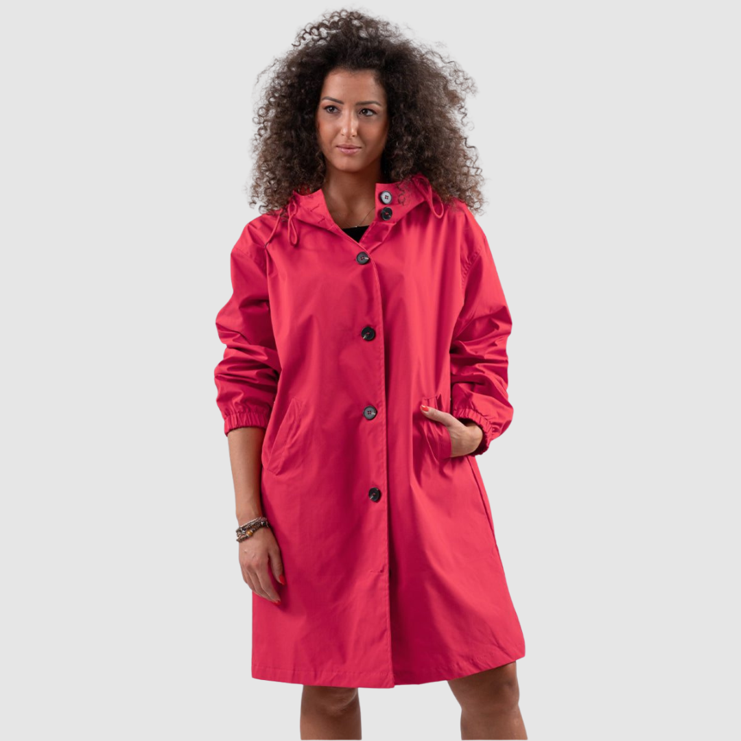 Ulrike | Αδιάβροχο Oversize Παλτό σε Κόκκινο