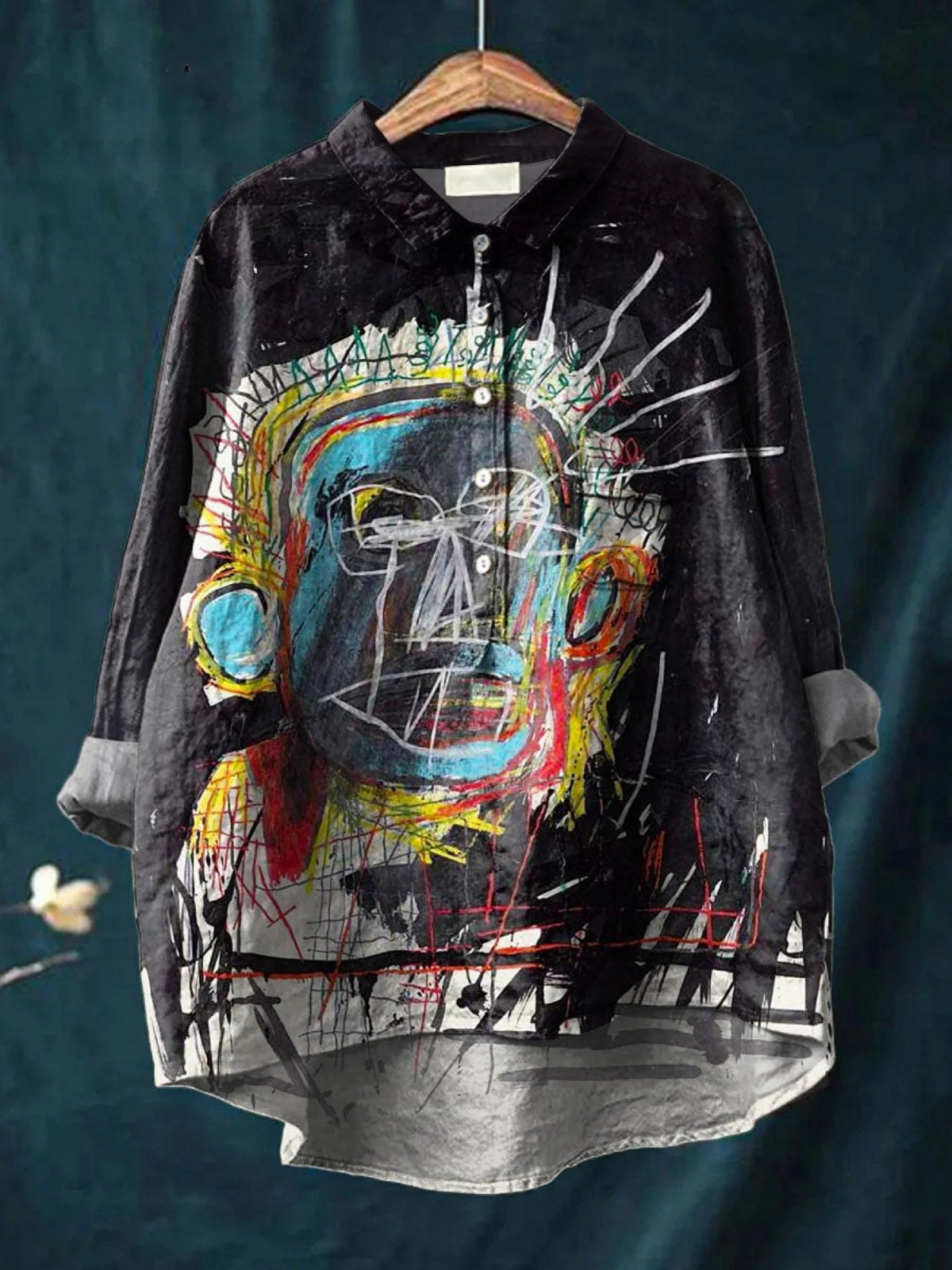 Luise | Άνετο T-Shirt με αφηρημένο vintage καλλιτεχνικό σχέδιο