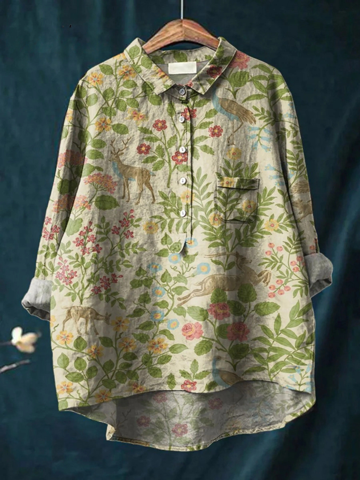 Lotte | Άνετο T-Shirt με Vintage Λουλούδια και Ζωάκια