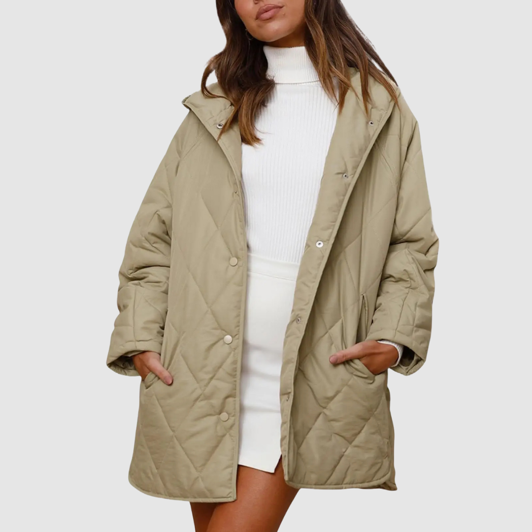 Christiane - Χειμερινό παλτό oversized με κουκούλα