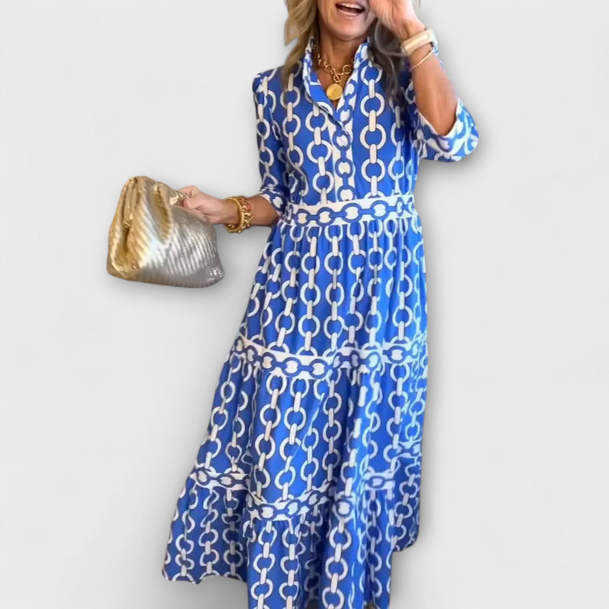 Μαριόν | Midi-Robe με μοτίβο αλυσίδας
