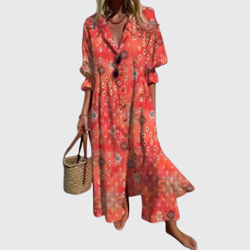 Renate | Κομψό Maxi φόρεμα σε Boho στυλ