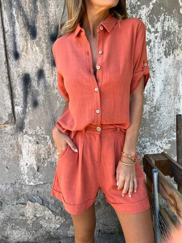 Katrin | Αέρινο Σετ με Κουμπιά