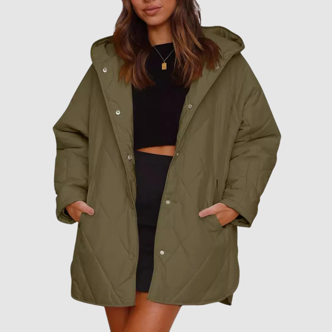 Christiane - Χειμερινό παλτό oversized με κουκούλα