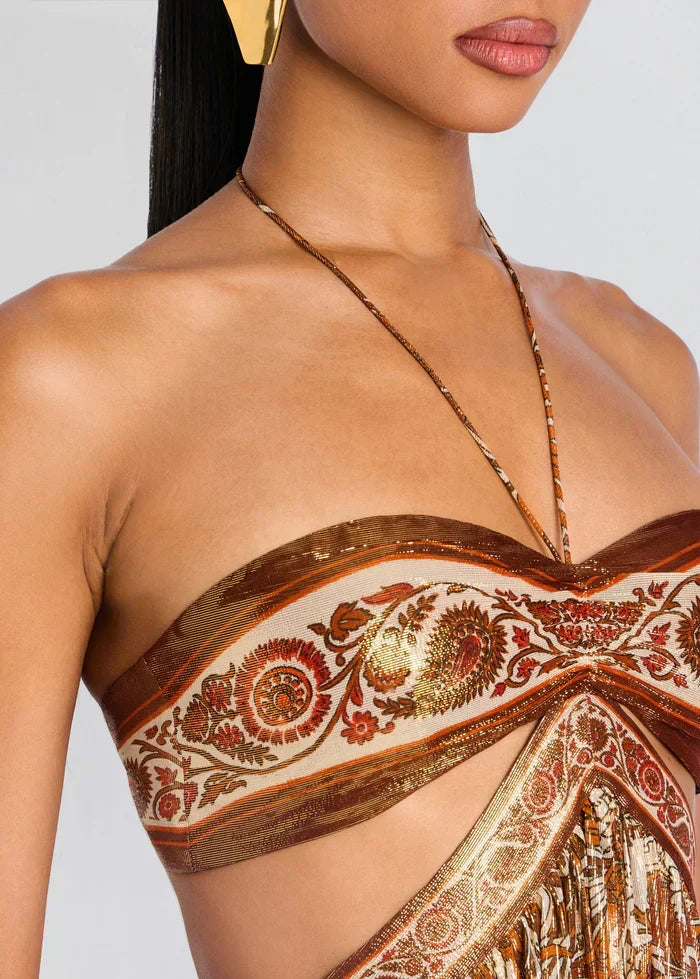 Jutta | Μακρύ φόρεμα με σχέδιο Paisley