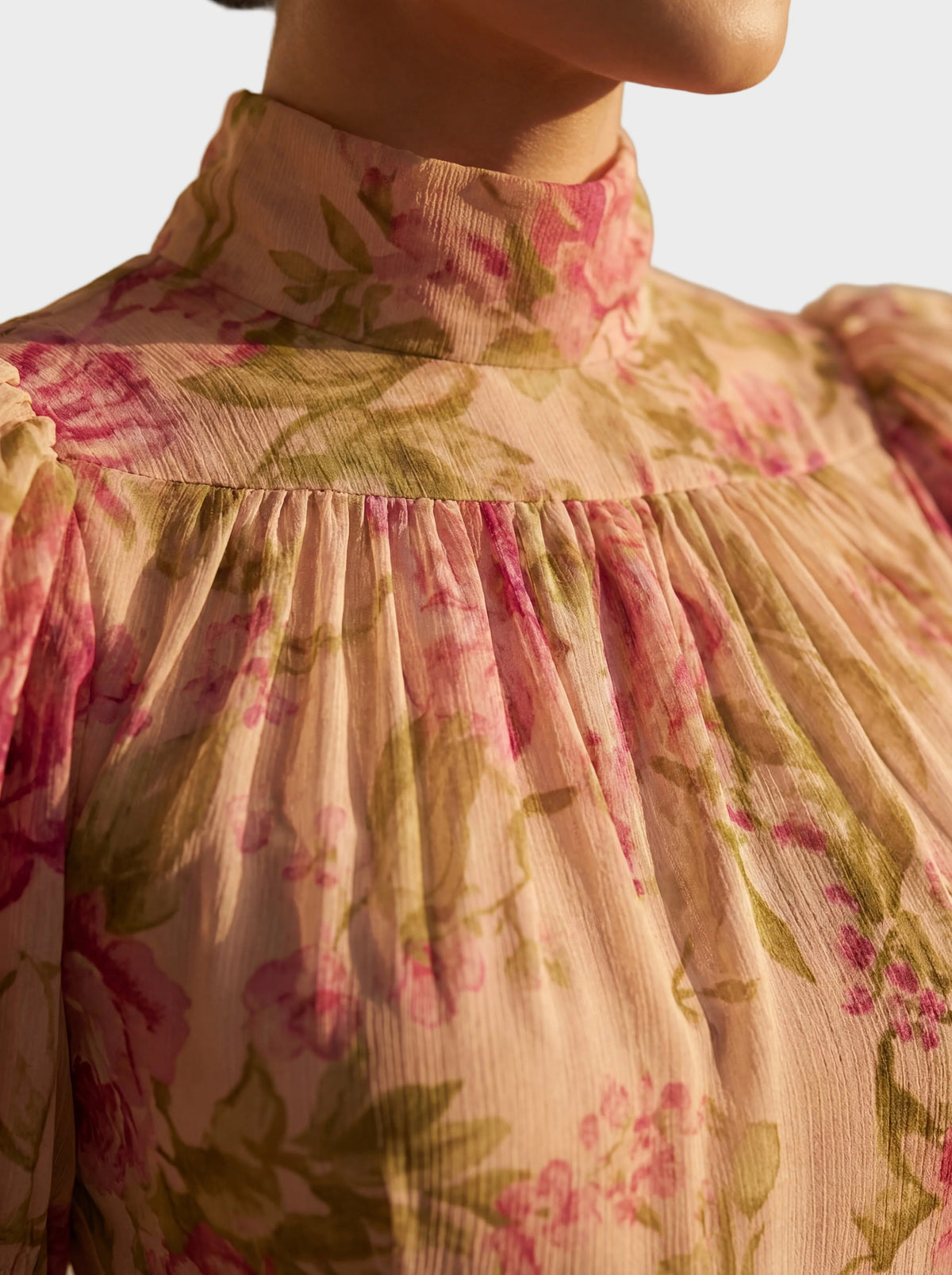 Ρίτα | Φόρεμα Chiffon με Λουλουδάτο Σχέδιο