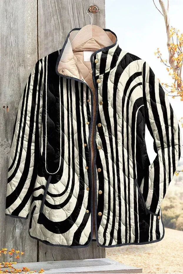Frieda | Μπουφάν με γραφικό σχέδιο κυμάτων