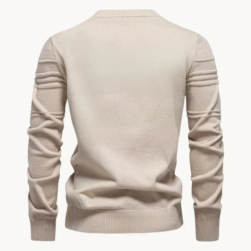 Πλεκτό Πουλόβερ για Άνδρες – Slim Fit Πουλόβερ από Αναπνεύσιμο Μείγμα Βαμβακιού