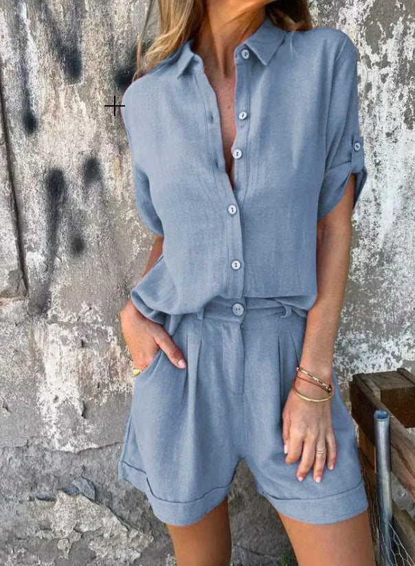 Katrin | Αέρινο Σετ με Κουμπιά