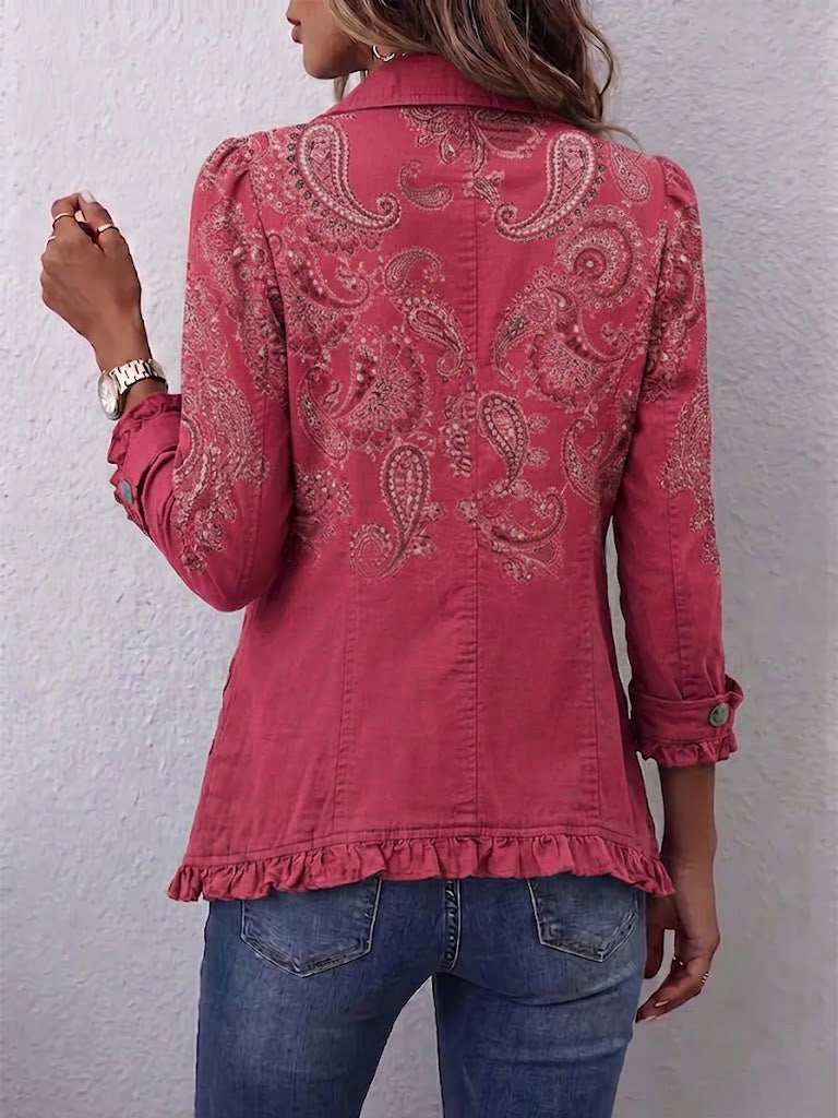 Manuela™ | Μπλέιζερ σε Μούρο με Paisley