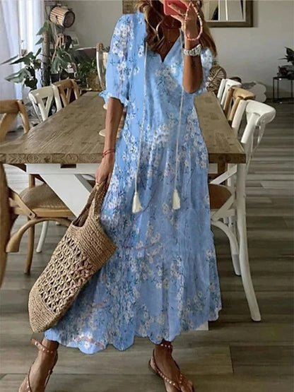 Ingrid | Άνετο Boho-Midi-Φόρεμα