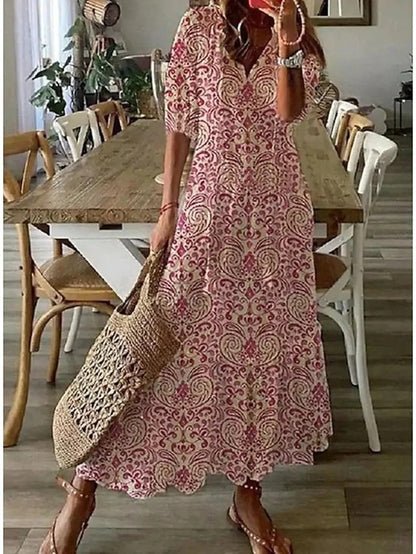Ingrid | Άνετο Boho-Midi-Φόρεμα