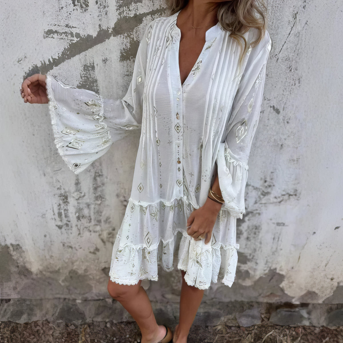 Μελανί | Αέρινο Boho Φόρεμα